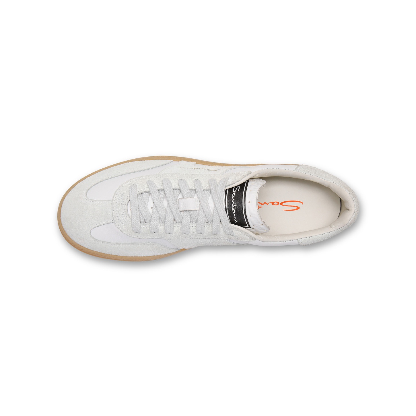 Women's white tumbled leather DBS Oly sneaker - 4