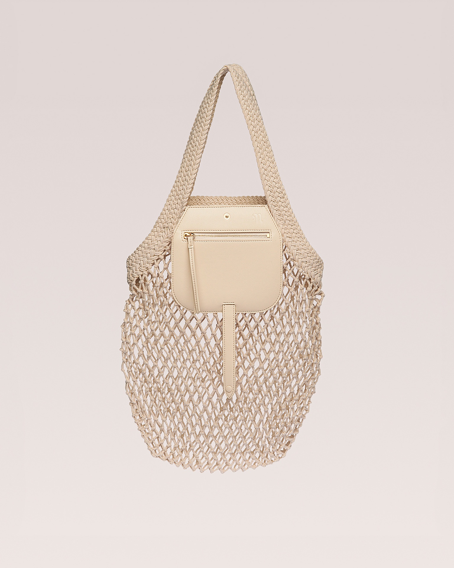 RUBA - Cotton mesh shopping tote - Creme - 1