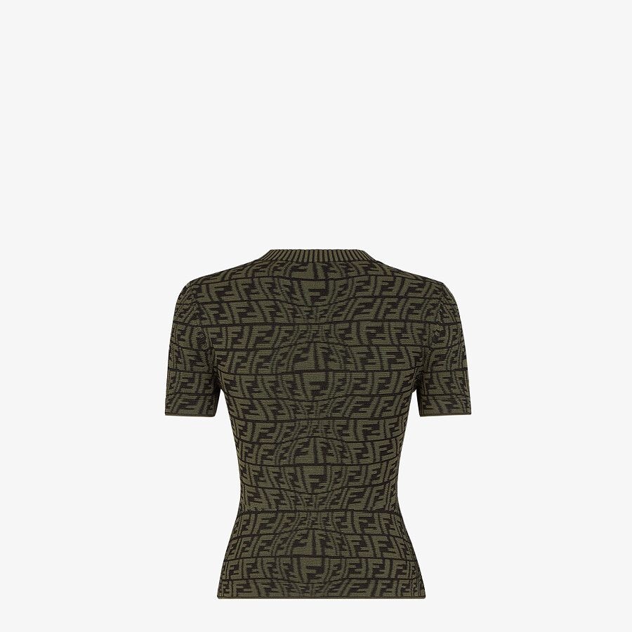 Green viscose jumper - 2