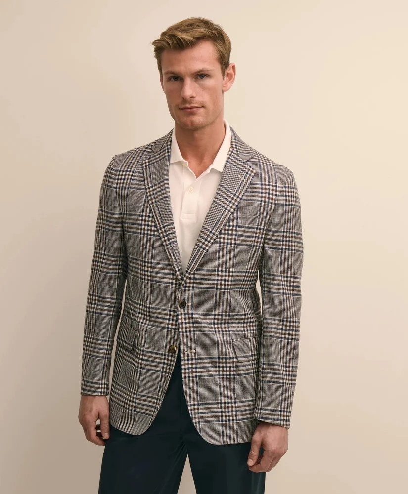 Classic Fit Linen-Silk-Cotton Check 1818 Sport Coat - 1