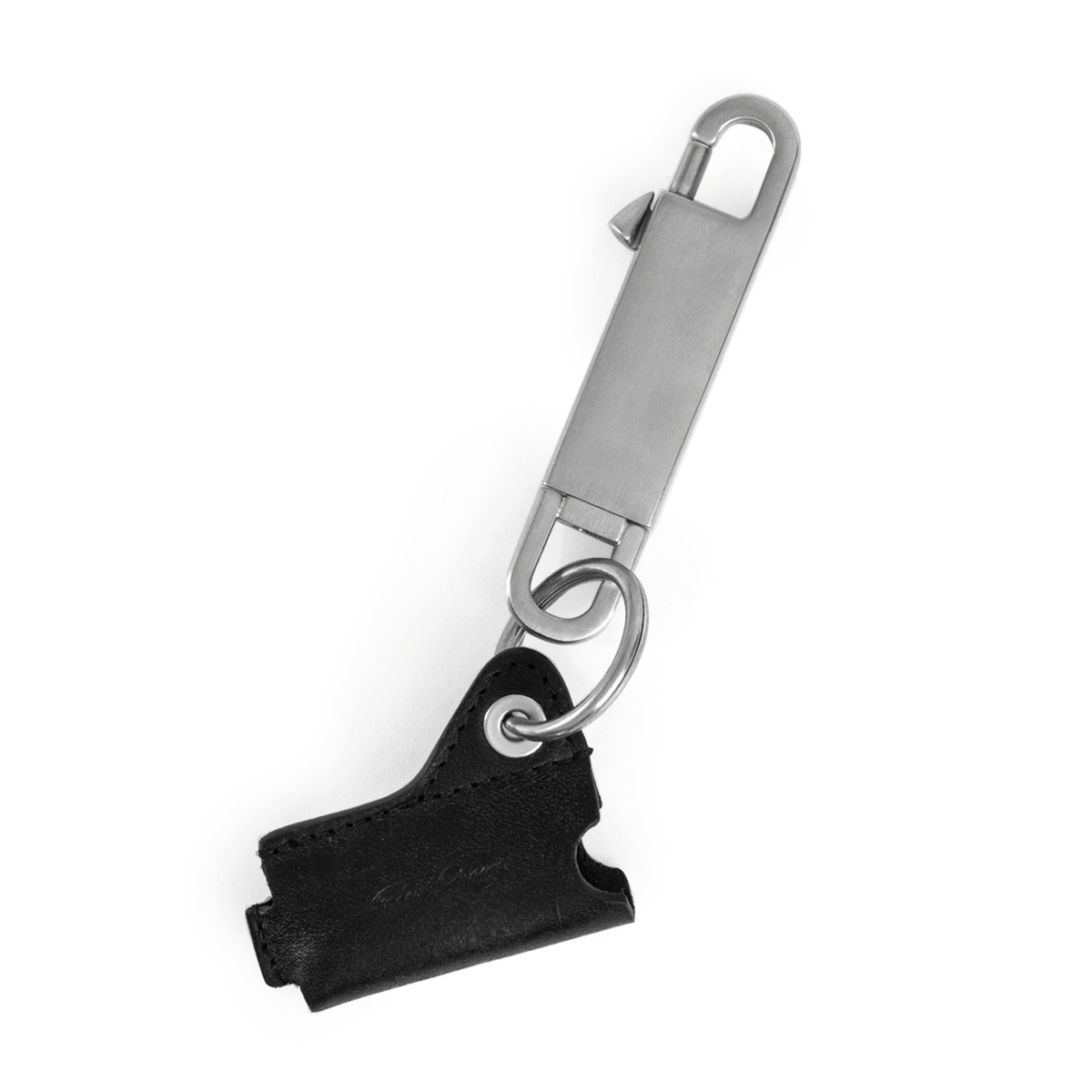 Keychain with Mini Lighter Holder in Black