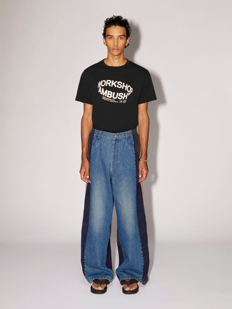 Denim Nylon Pants - 3