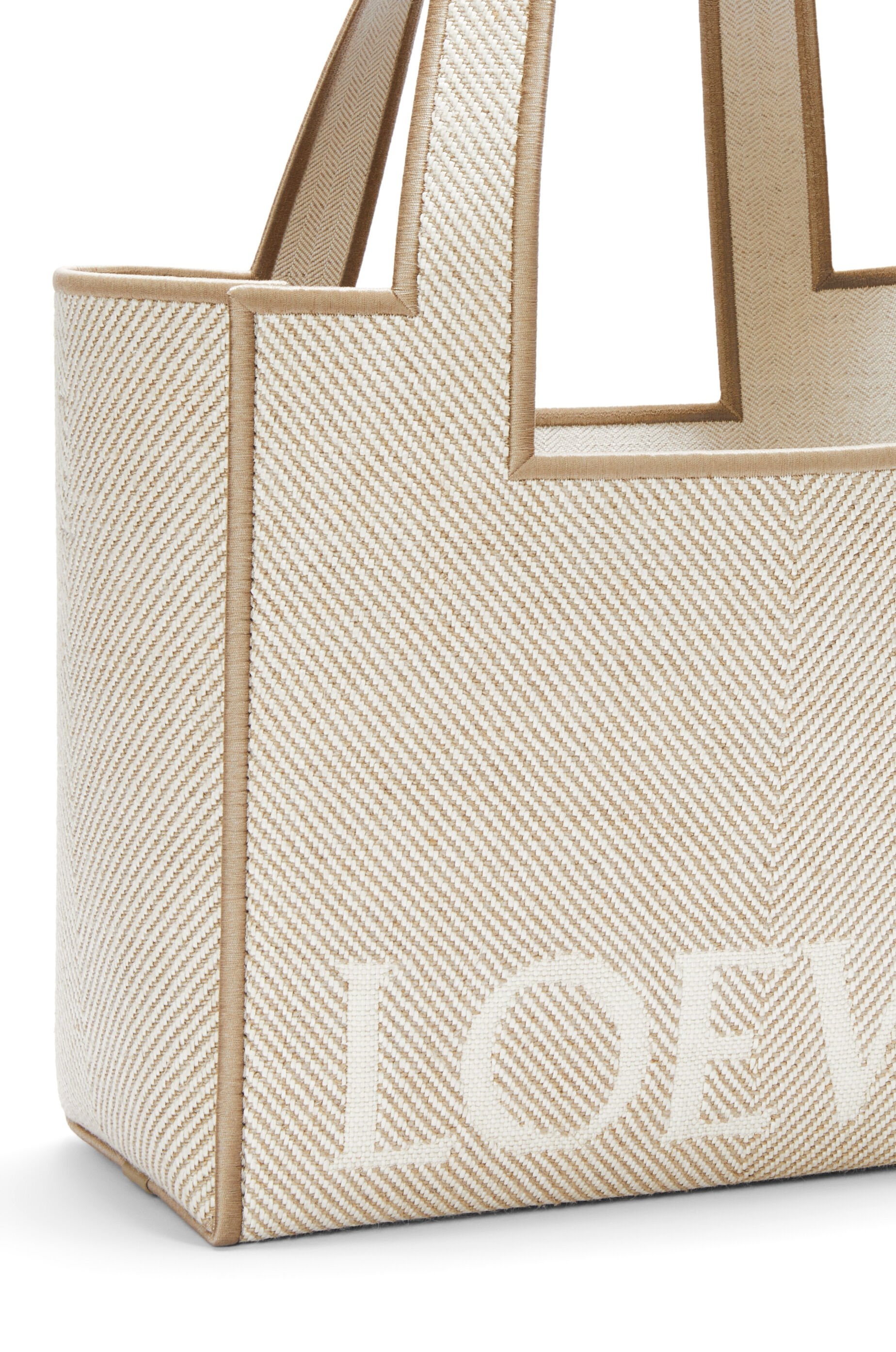 Medium LOEWE Font tote in jacquard canvas - 7