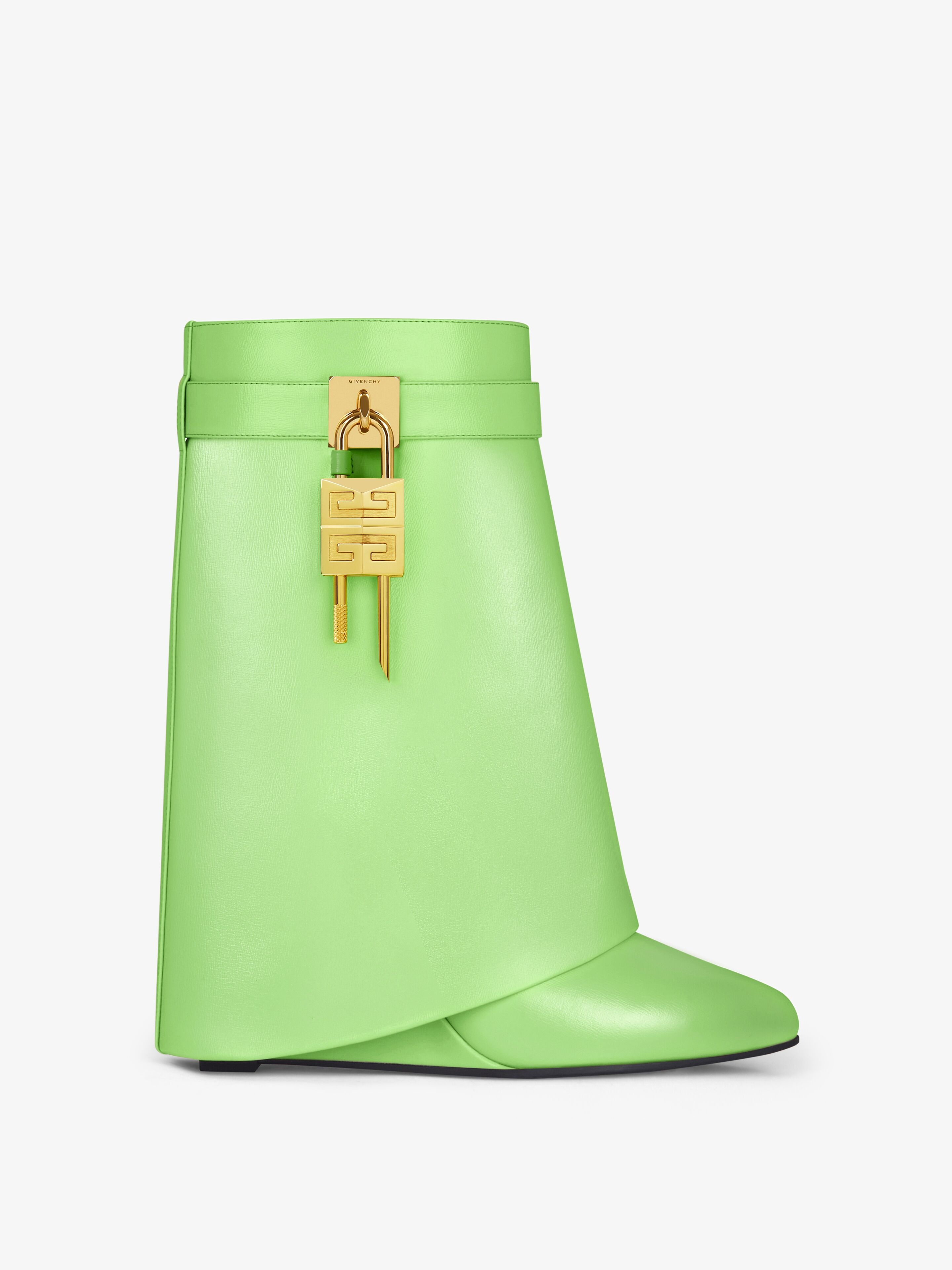 SHARK LOCK ANKLE BOOTS IN LEATHER - 1