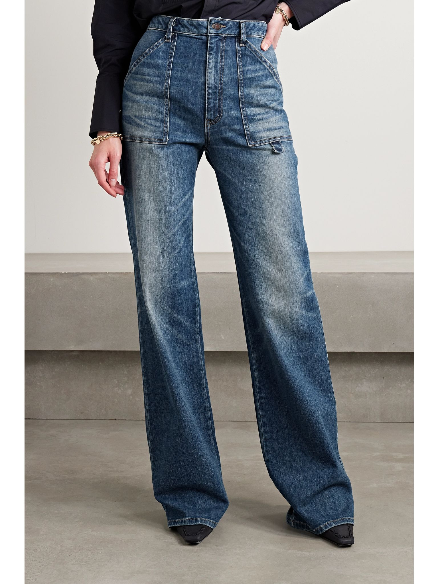 Quentin high-rise wide-leg jeans Blue - 3