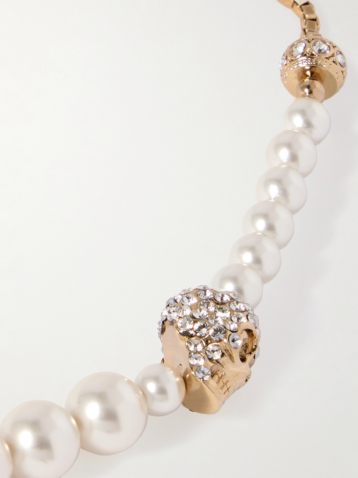 Gold-tone, Crystal And Faux Pearl Necklace - 4