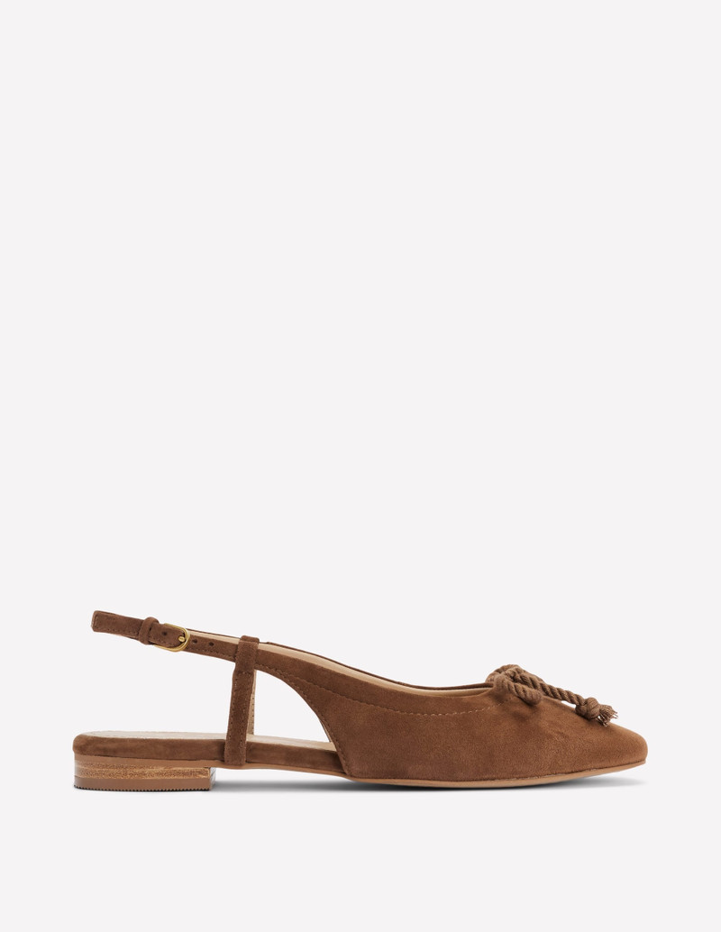 Easy Slingback Flats-Raw Umber 1