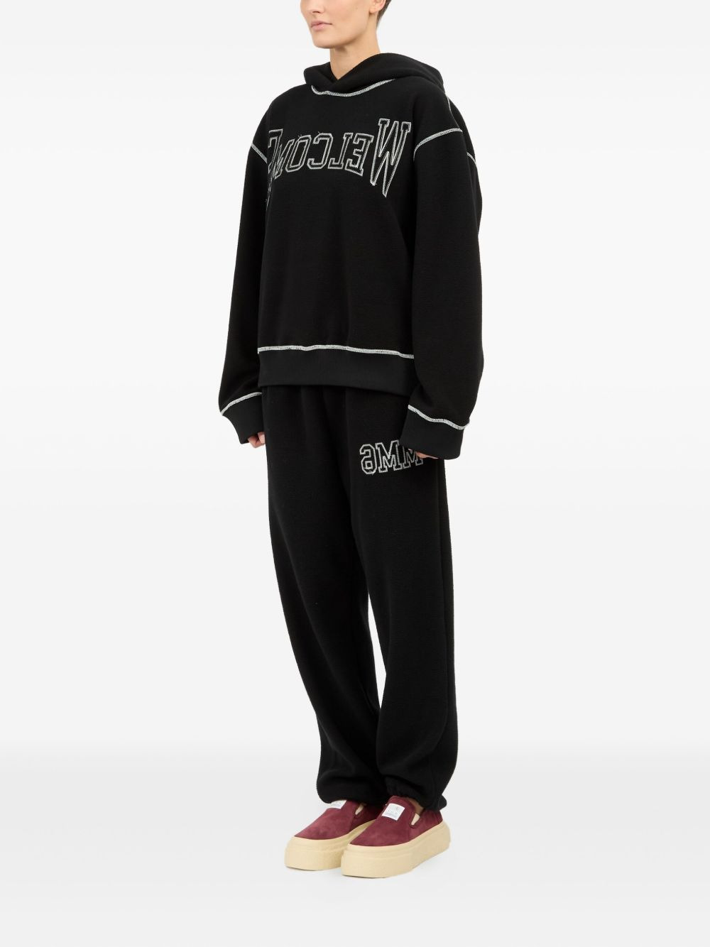 logo-embroidered hoodie - 5