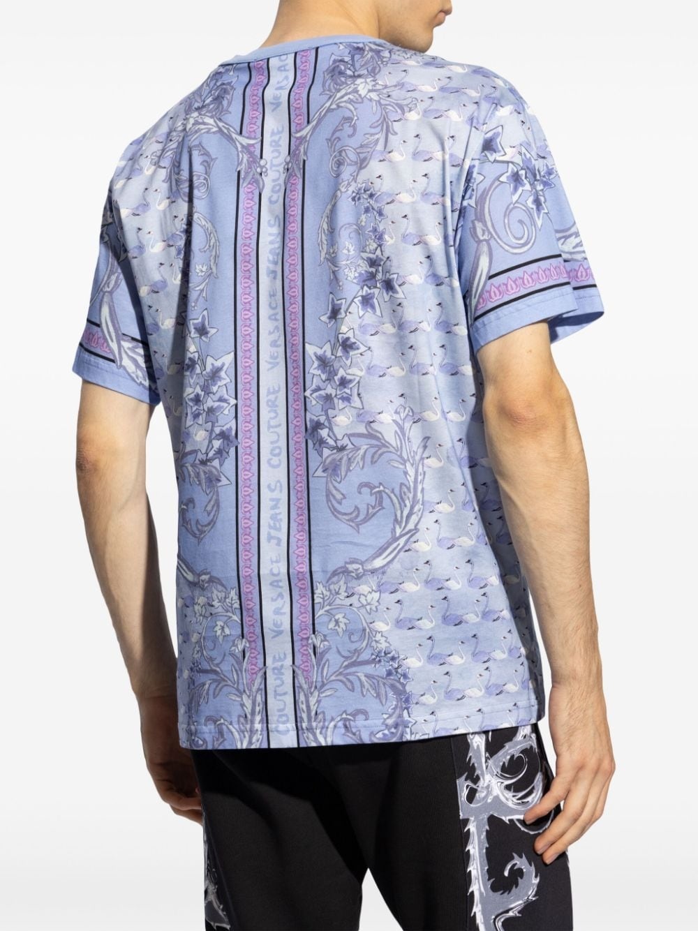 floral print cotton T-shirt - 4