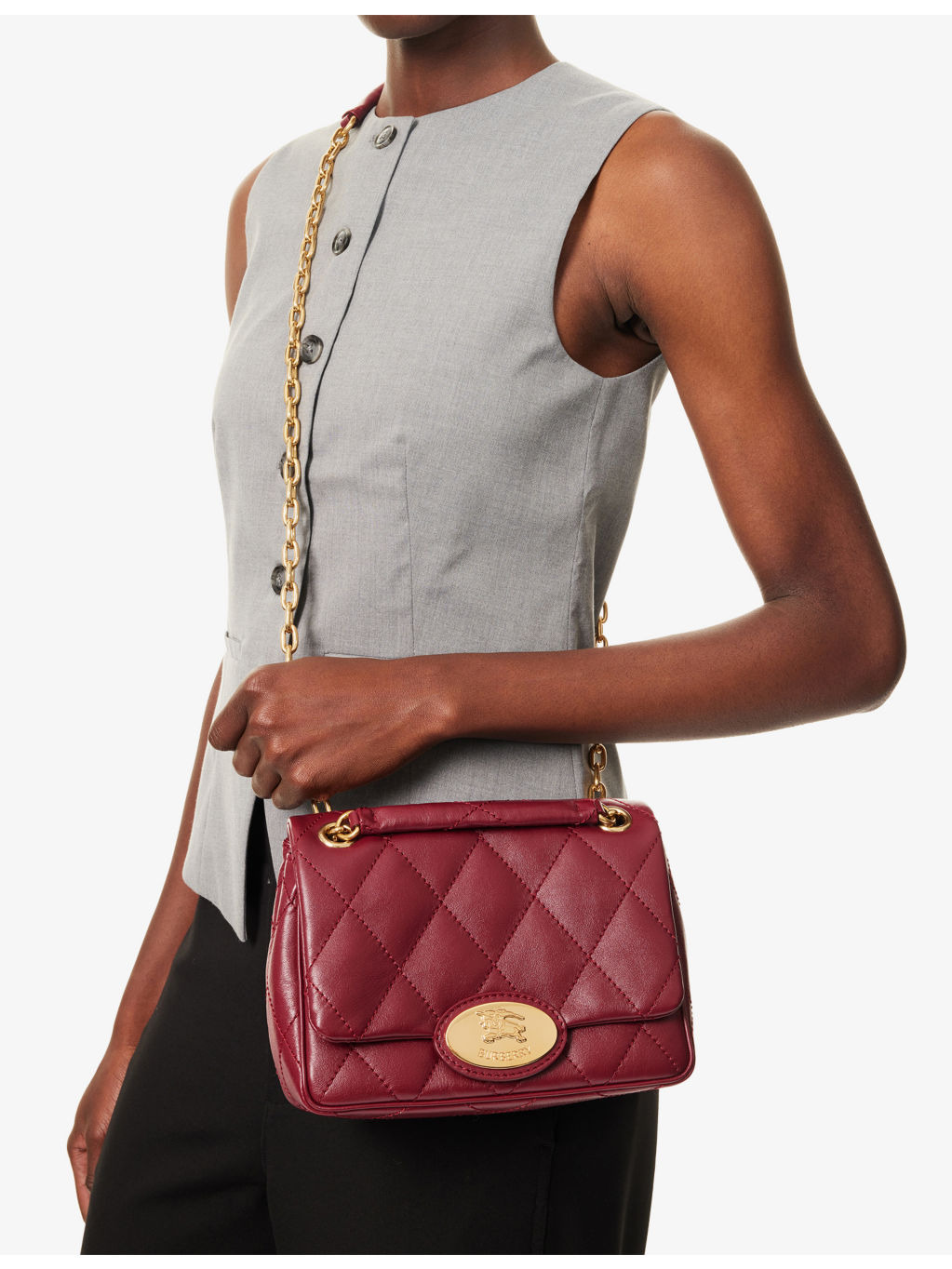 Small Strand Quilted Leather Shoulder Bag - 2