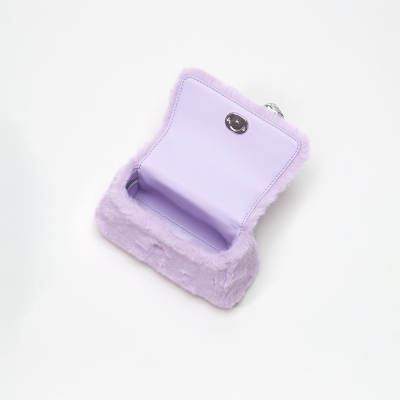 self-portrait Lilac Fluffy Bow Micro Bag outlook