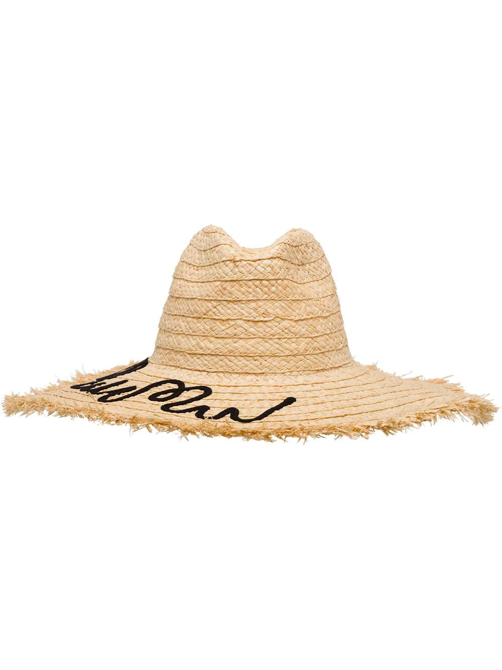 embroidered logo fringed hat - 1