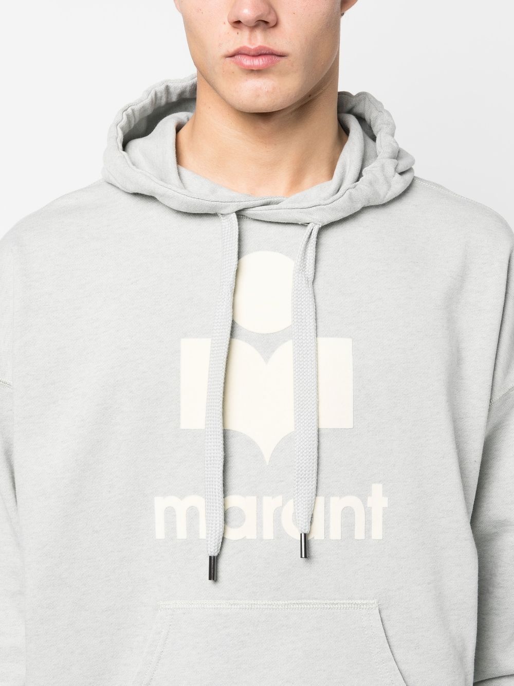 Miley flocked-logo hoodie - 5
