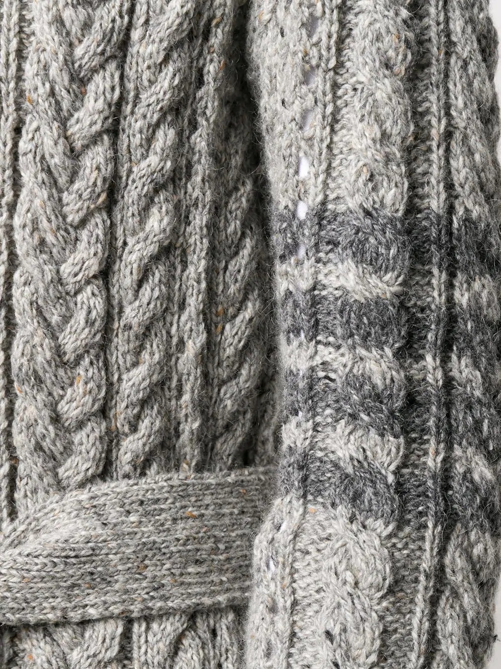 aran cable-knit 4-Bar cardi-coat - 5