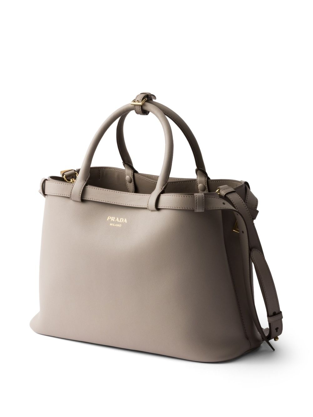 medium belted leather handbag - 3