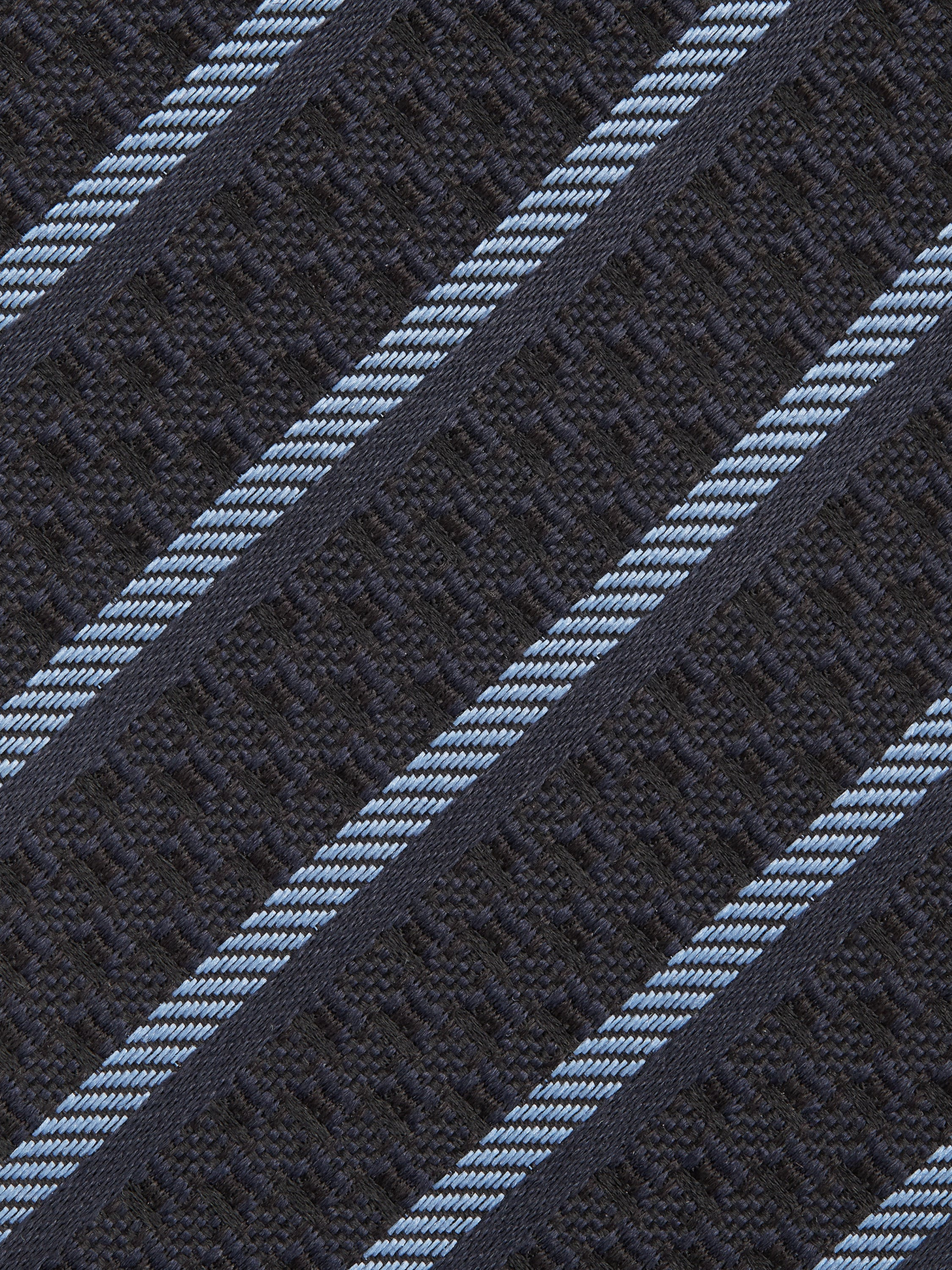 DARK BLUE SILK TIE - 2