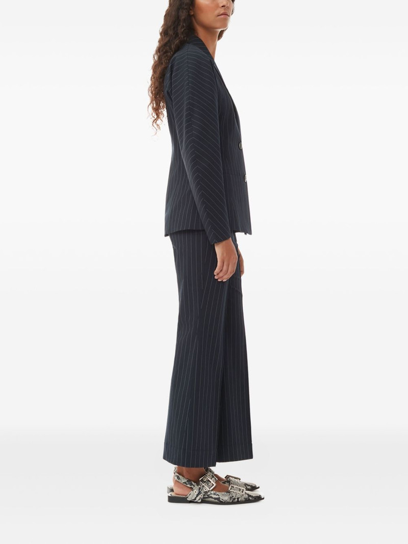 pinstripe button-fastening blazer 3
