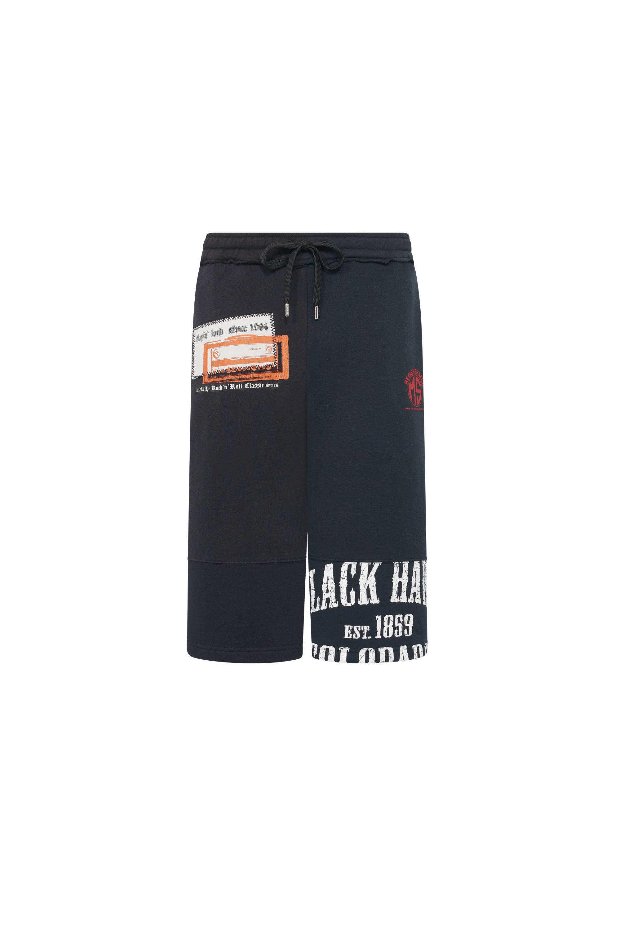 Regenerated Graphic Sweatshirts Drawstring Shorts - 7