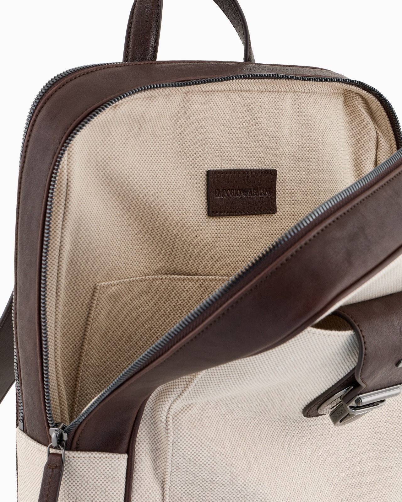 CANVAS BACKPACK WITH LEATHER DETAILS - 4