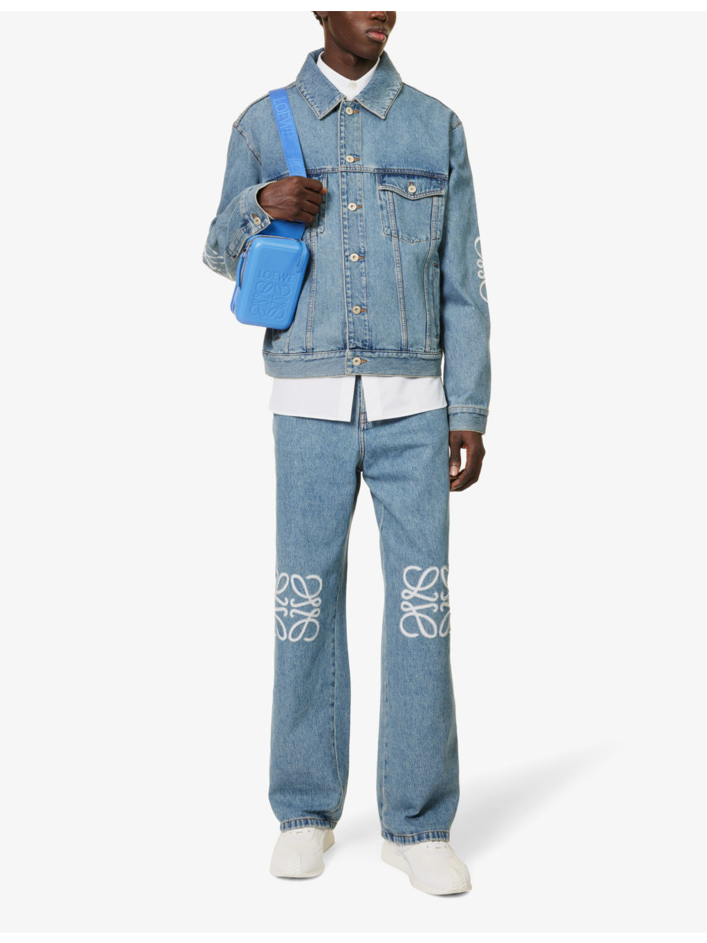 Anagram-embellished straight-leg jeans - 2
