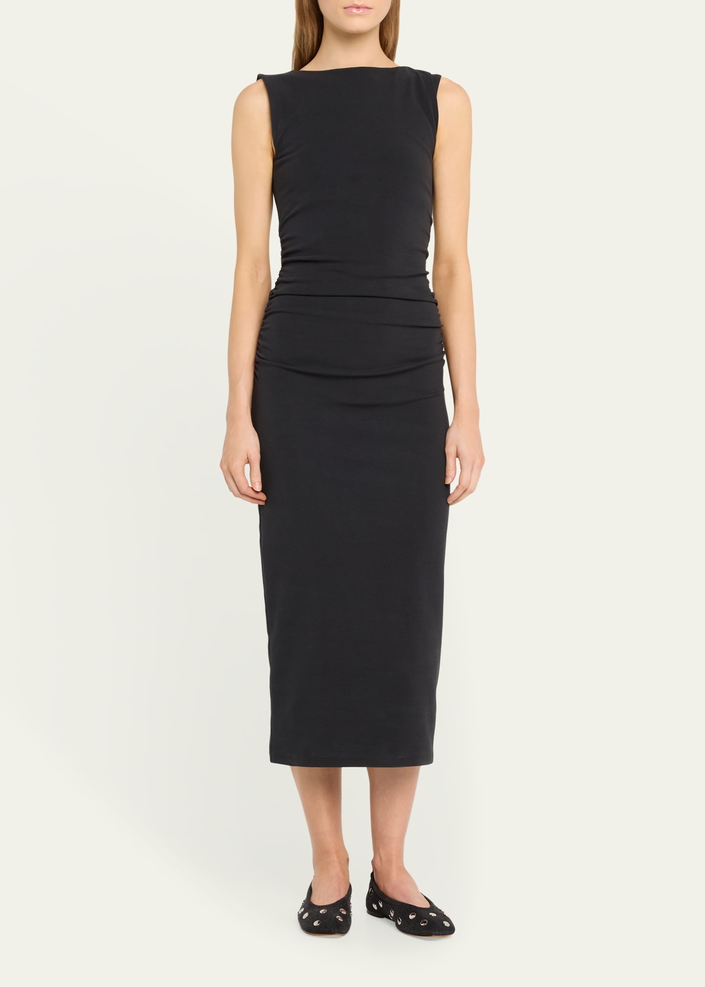Charissa High-Neck Midi Dress - 2