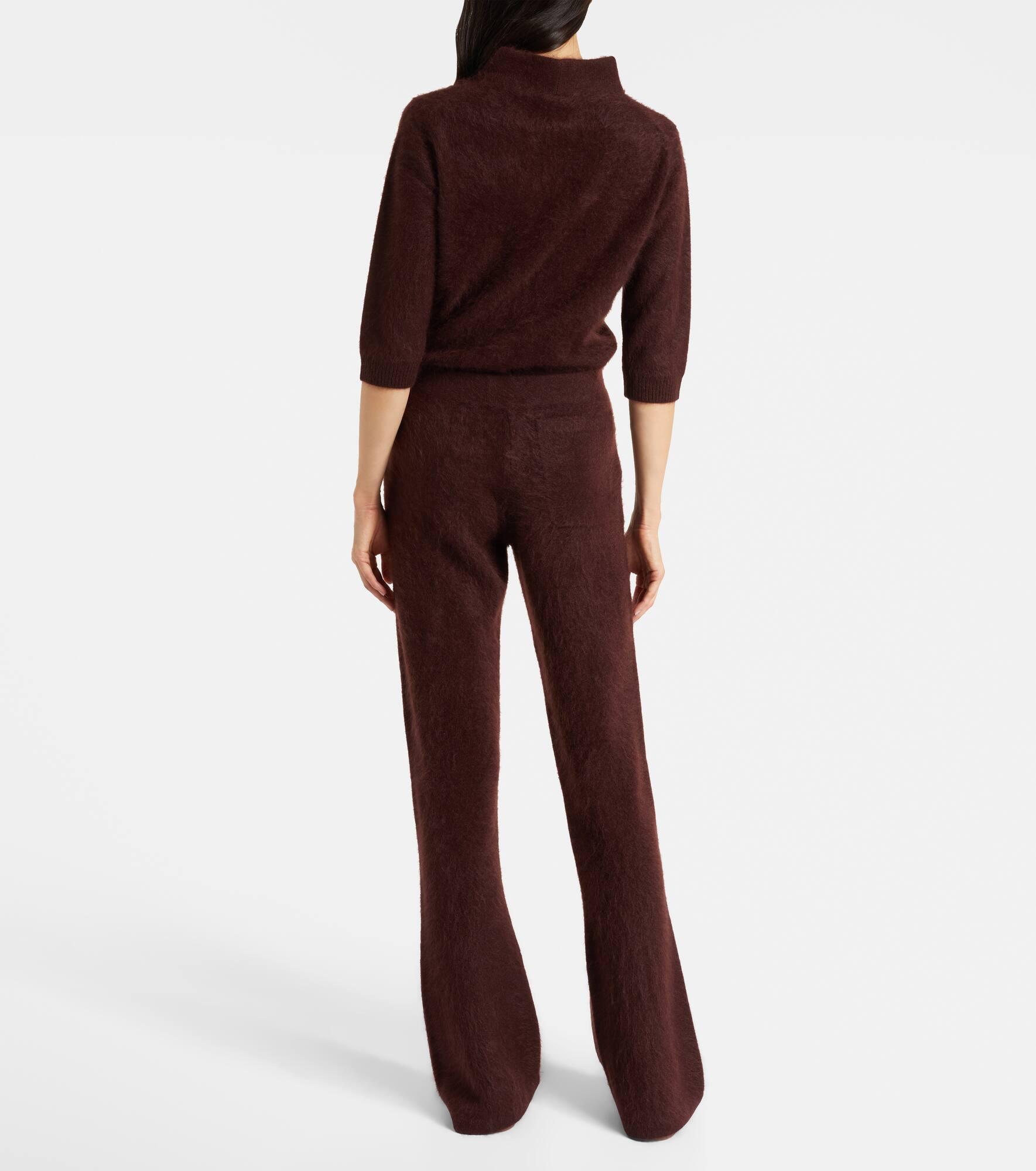 Fluffy Statement wool and cashmere-blend flared pants - 3