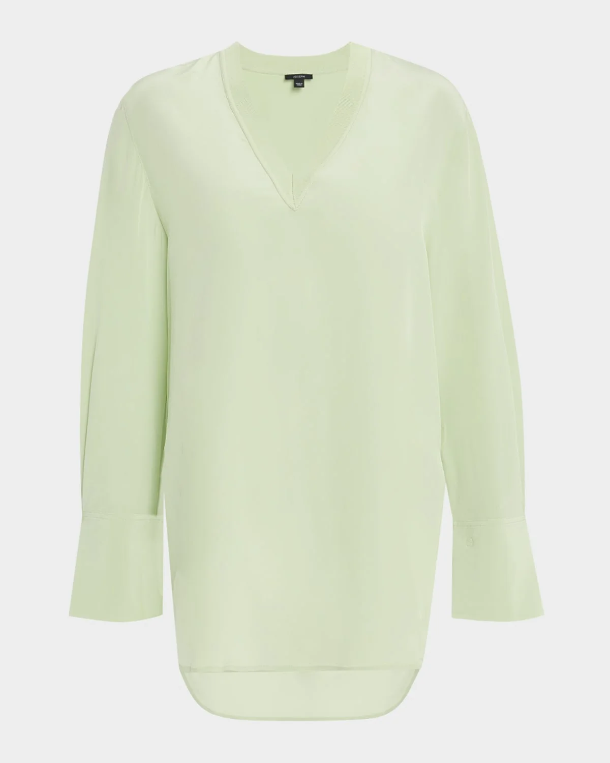 Miller V-Neck Crepe De Soie Blouse - 1