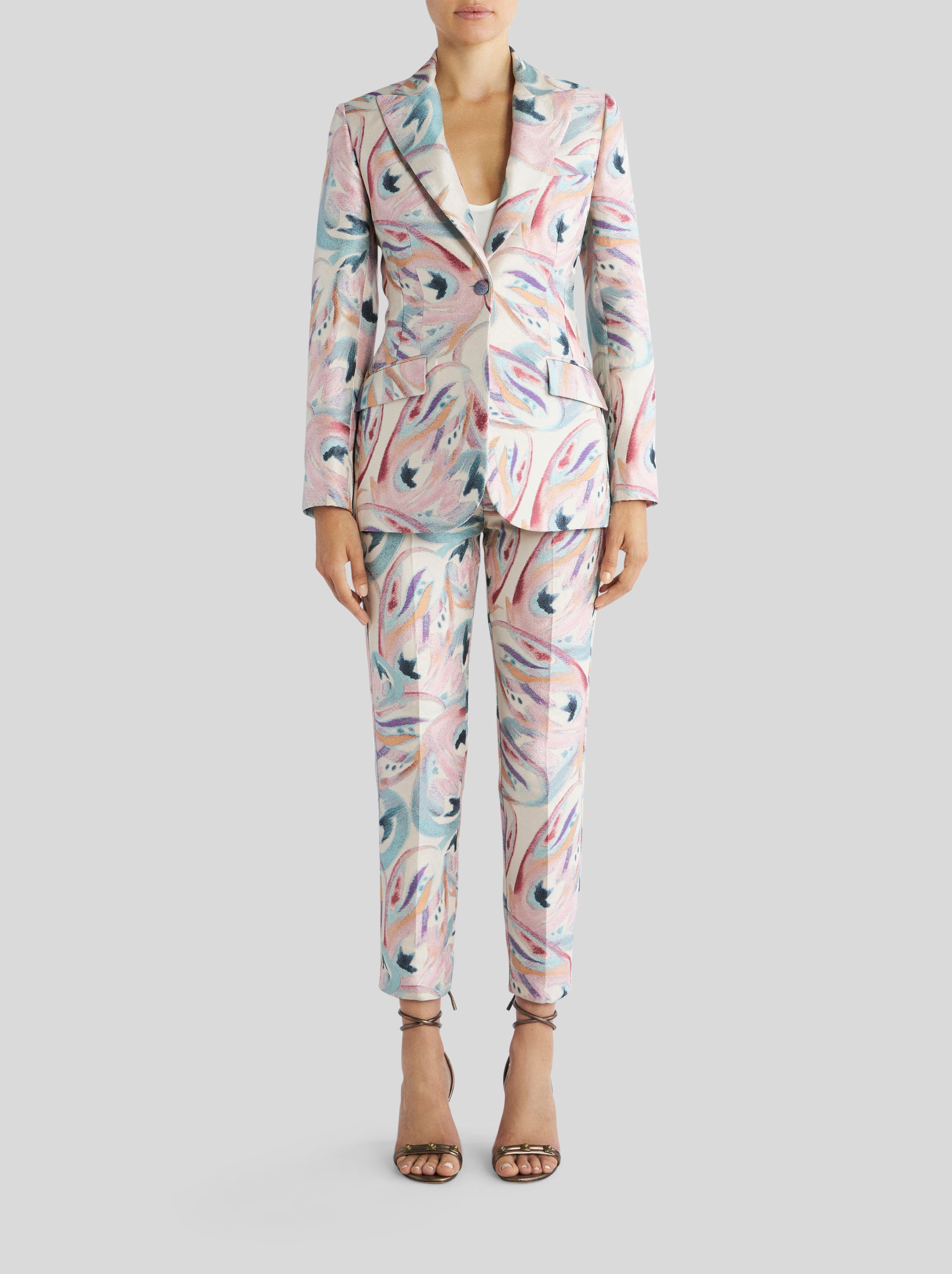 TAILORED JACQUARD JACKET WITH BUTTERFLIES - 3