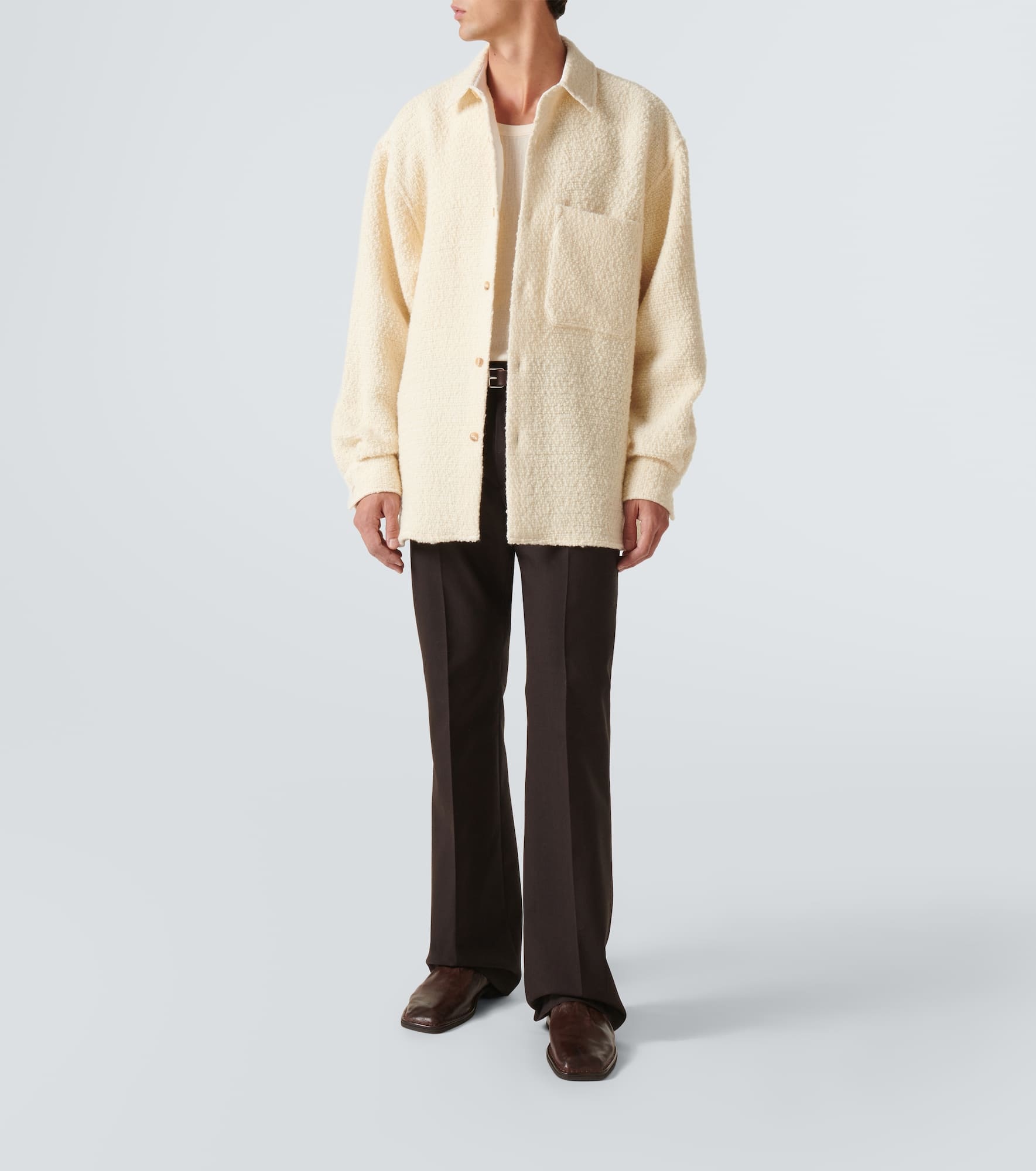 Wool and cotton overshirt - 2