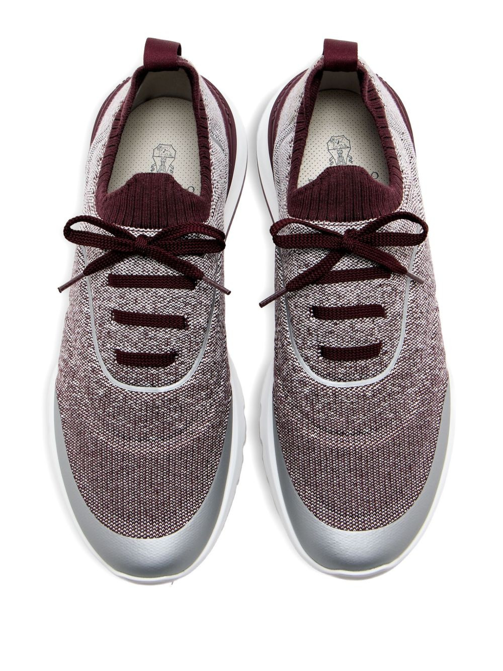 knitted trimmed sneakers - 2