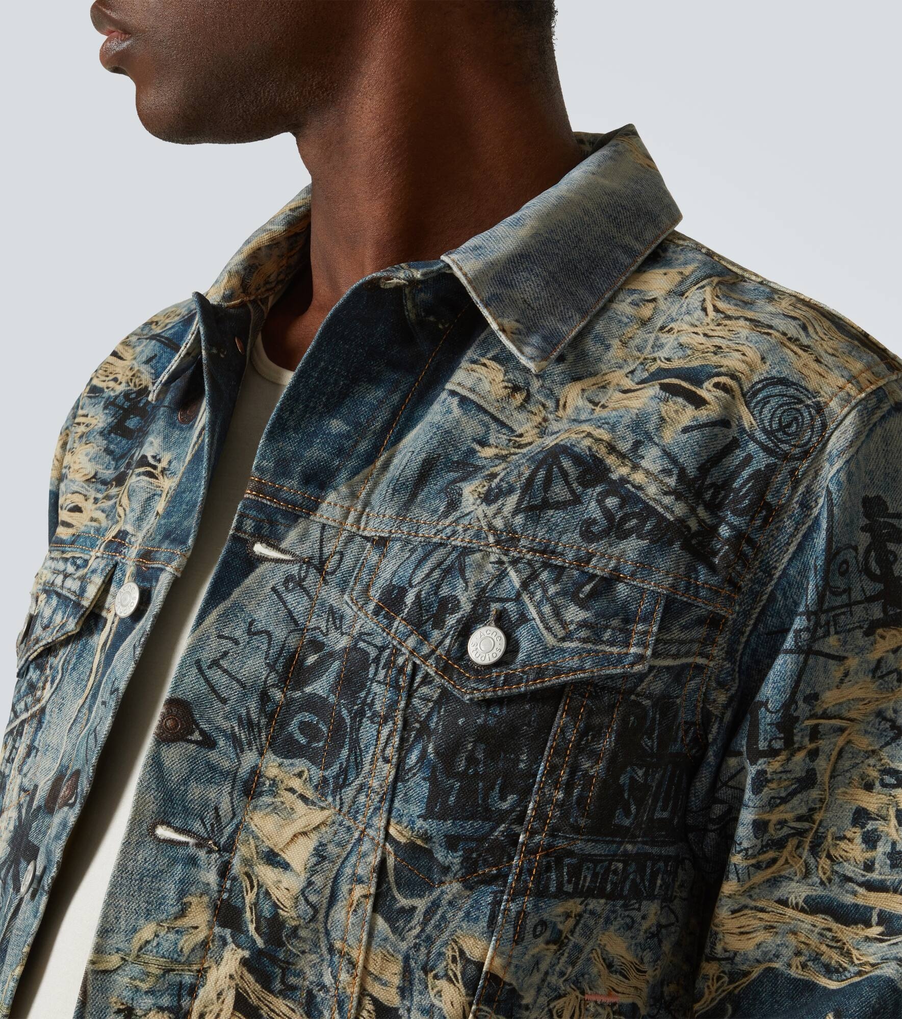 Trompe l'œil denim jacket - 6