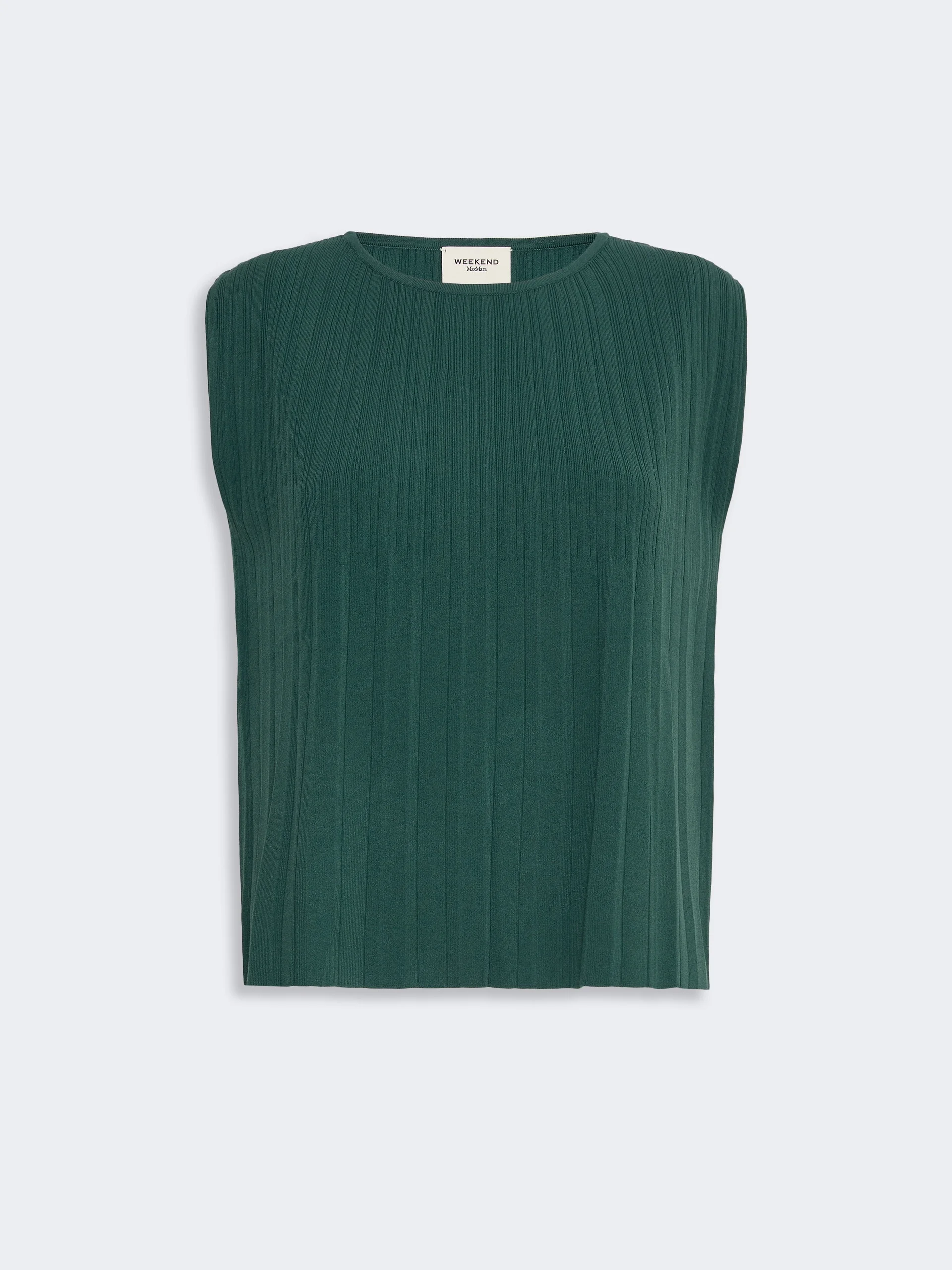 ERE Plissé-pleated viscose yarn sweater - GREEN - 1