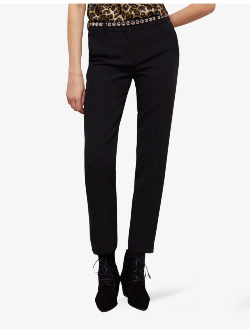 The Kooples High-rise straight-leg stretch-woven trousers outlook