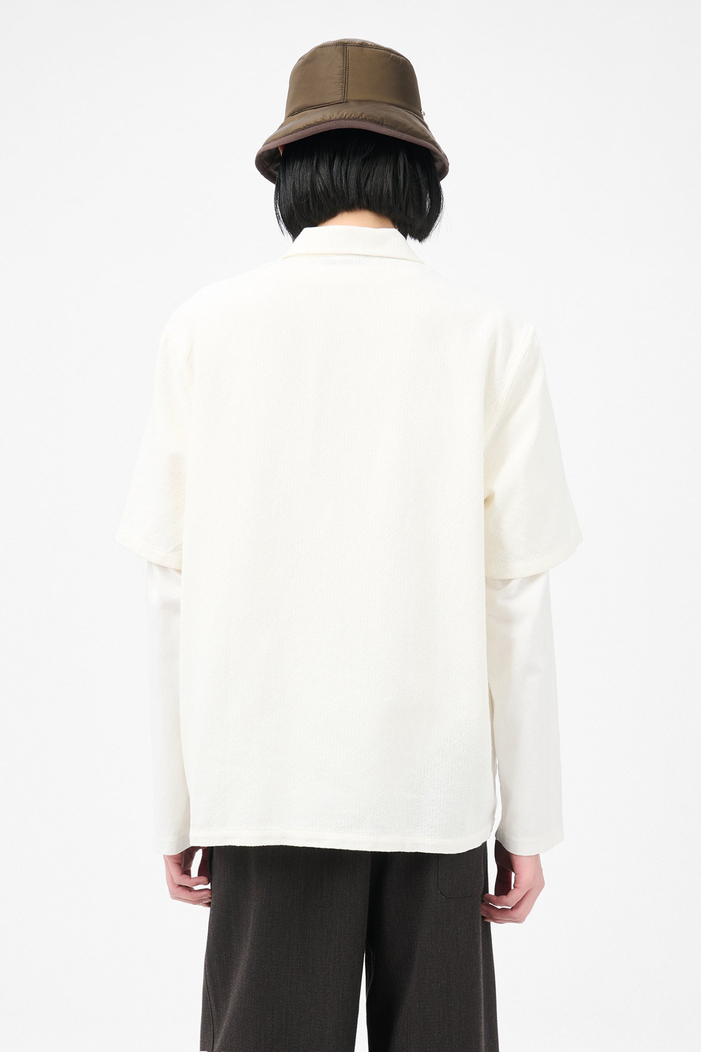 Box Shirt Shortsleeve White Crochet Weave - 6
