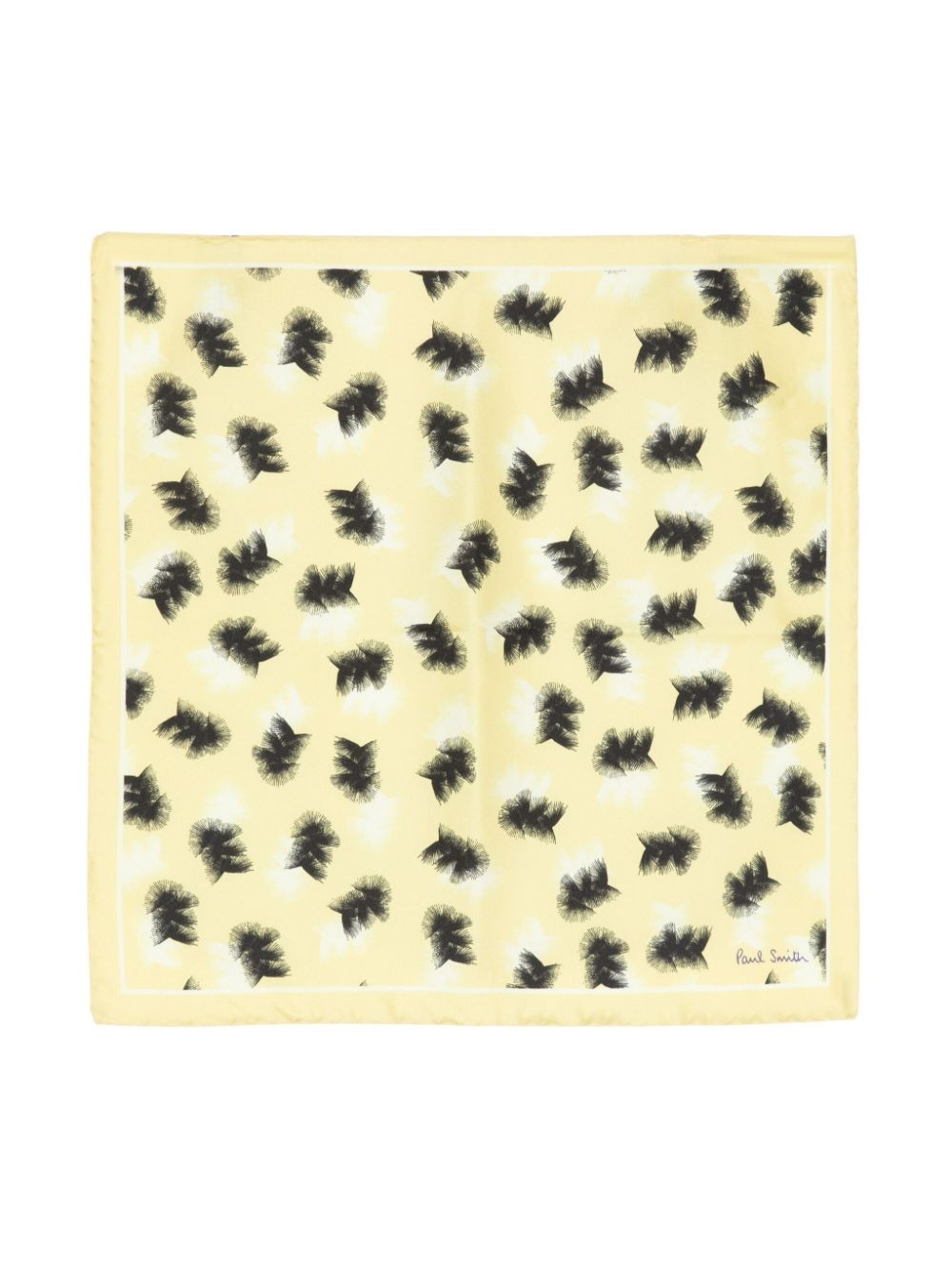 abstract-print silk pocket square - 1