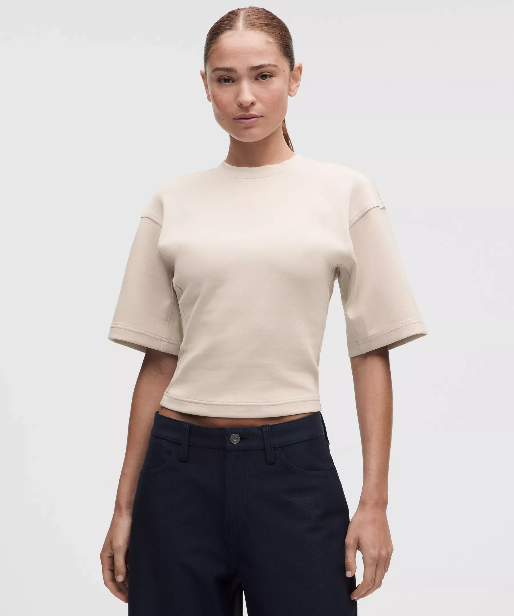 Double-Knit Relaxed Short-Sleeve Shirt - 1