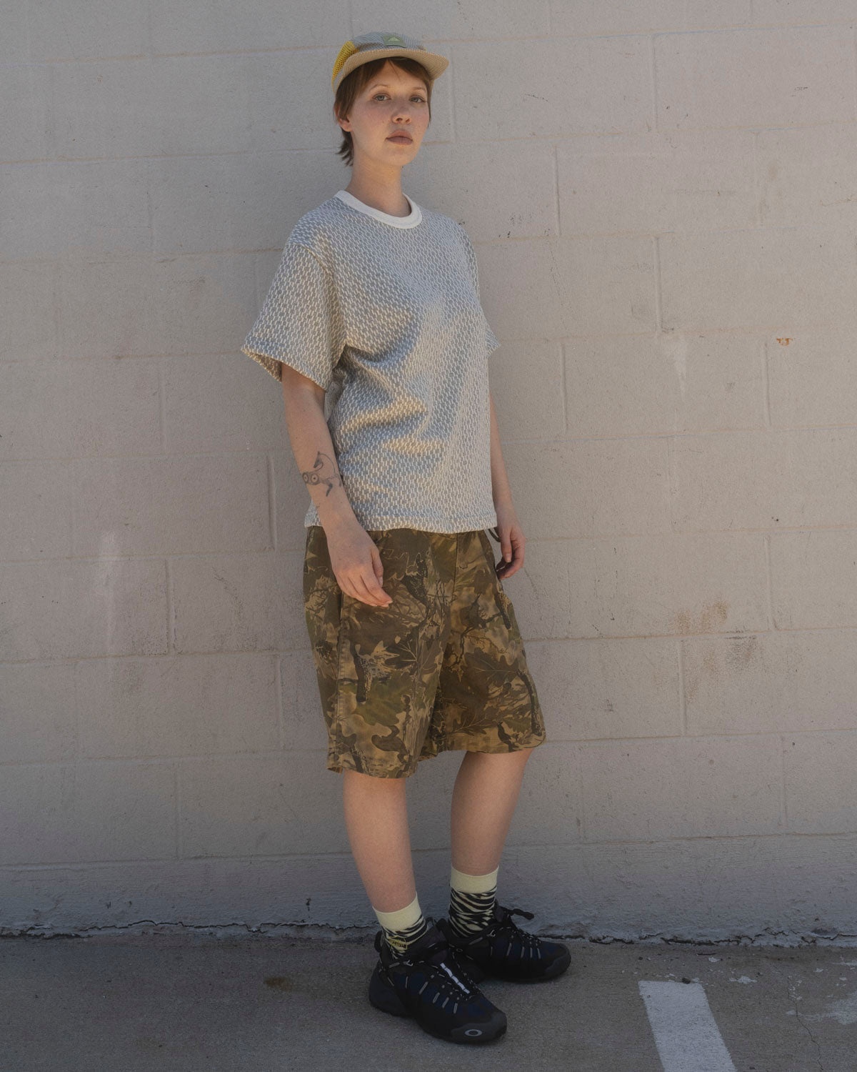 Jacquard Broken Stripe T-shirt - Grey - 4