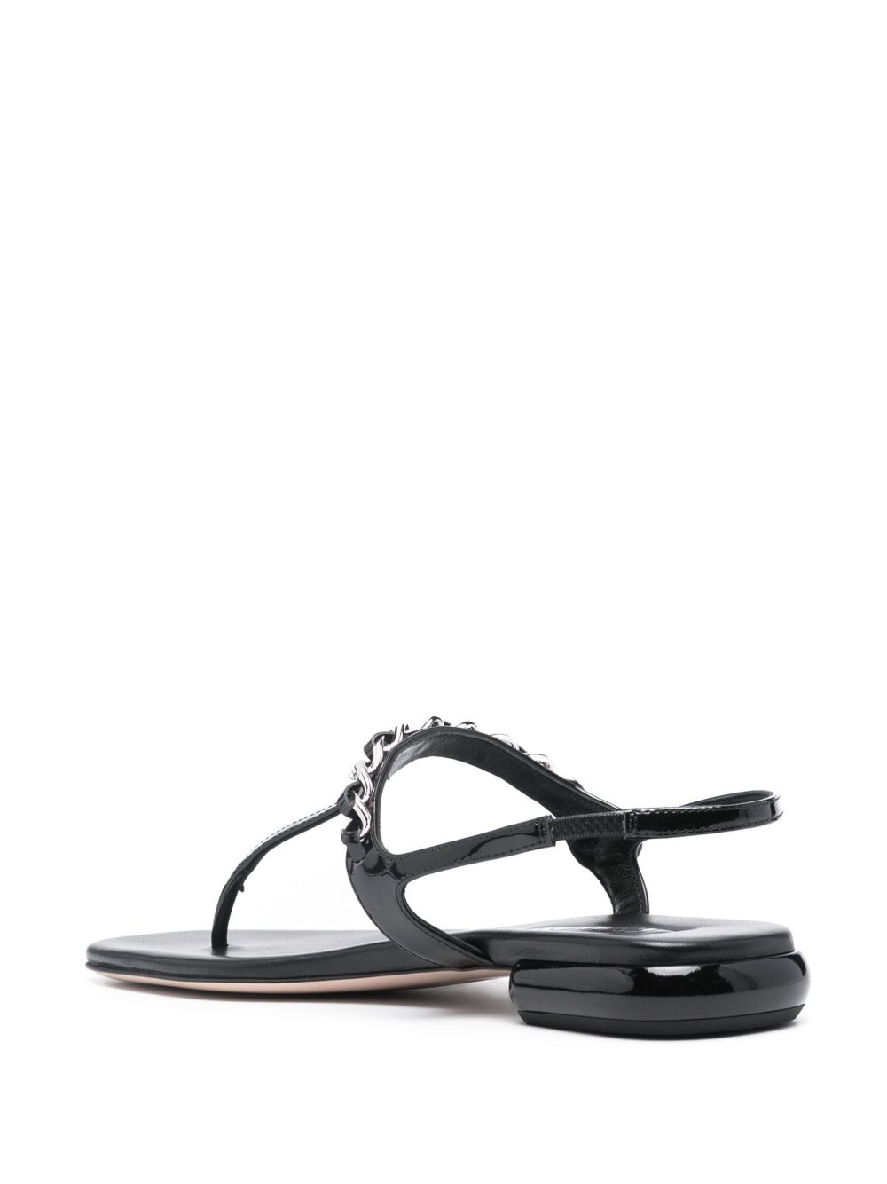 pearl-detail flat sandals - 3