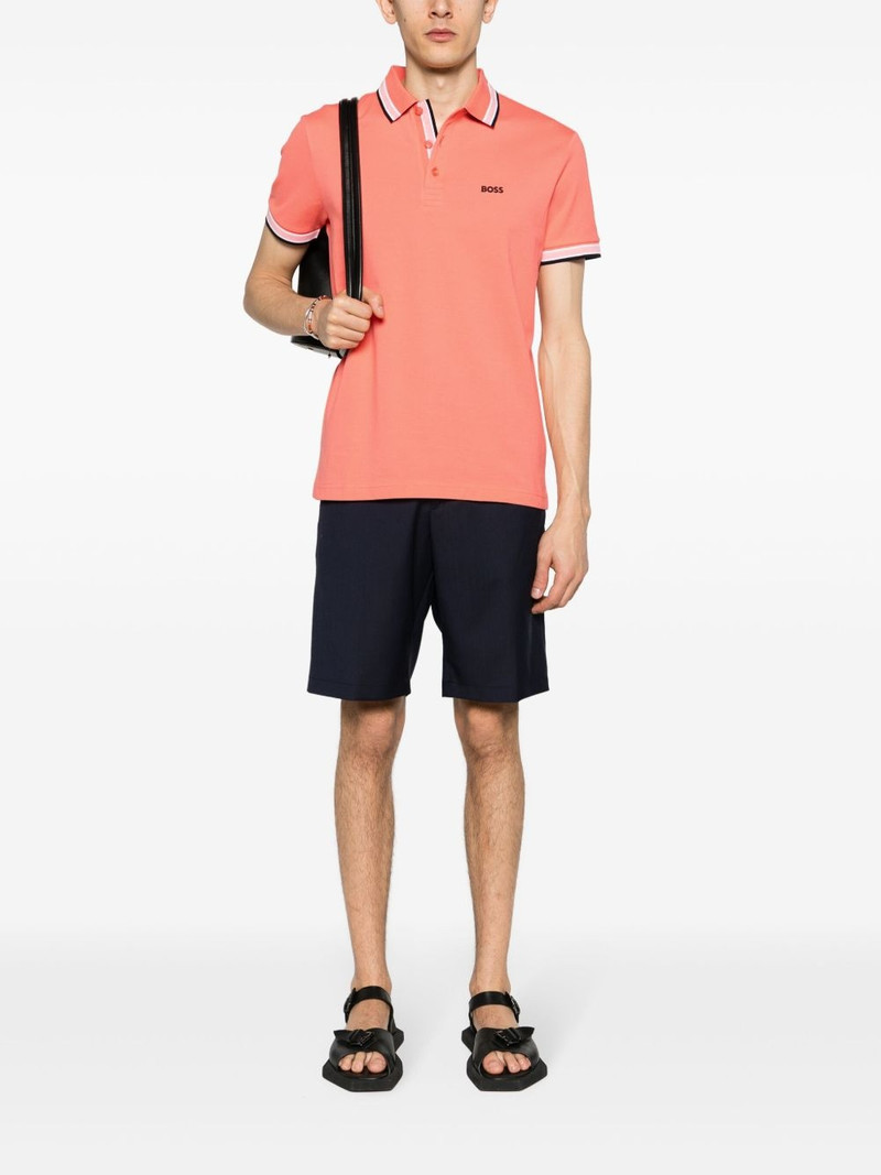 BOSS logo-embroidered piqué polo shirt outlook