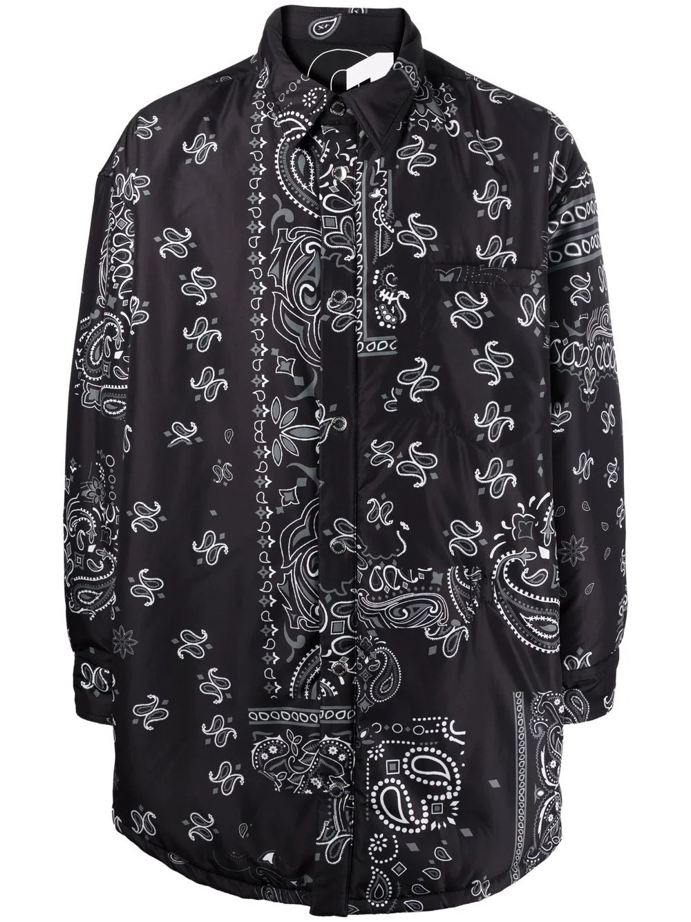 bandana-print padded shirt - 1