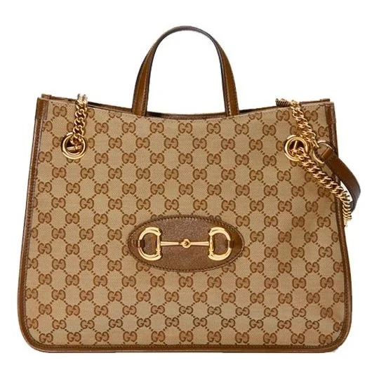 (WMNS) Gucci Horsebit 1955 Medium Tote Bag 'Beige' 621144-GY5OG-8563 - 1