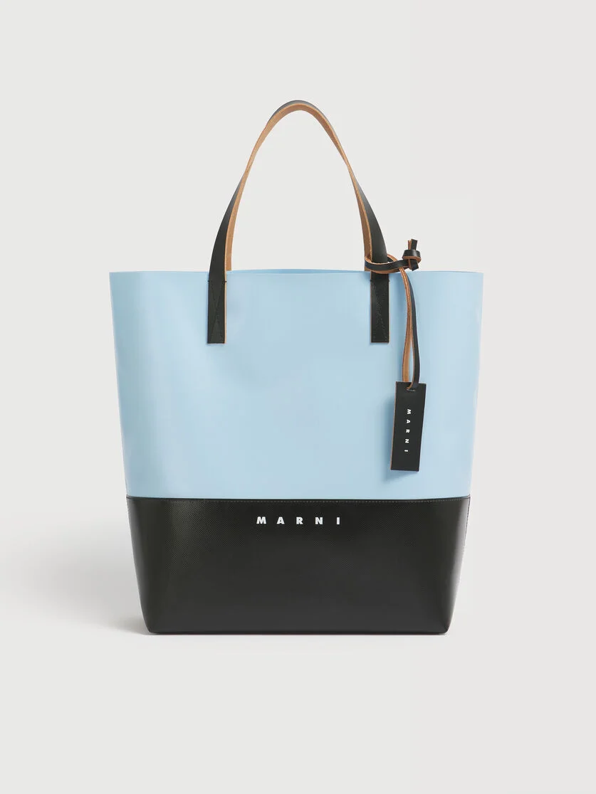 BLACK AND LIGHT BLUE OPEN SHOPPER WITH MARNI TAG - 1