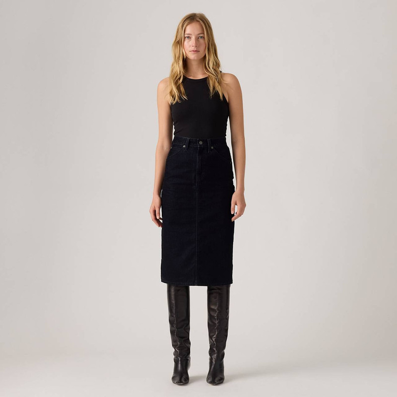 HIGH RISE BACK SLIT SKIRT 2