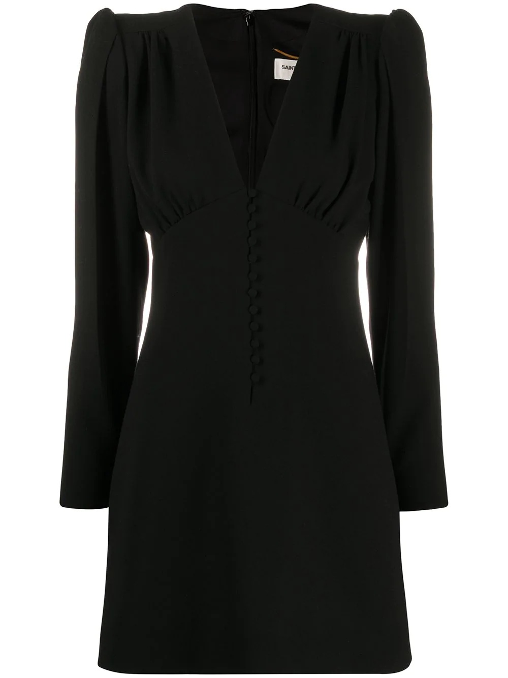 V-neck long-sleeved dress - 1