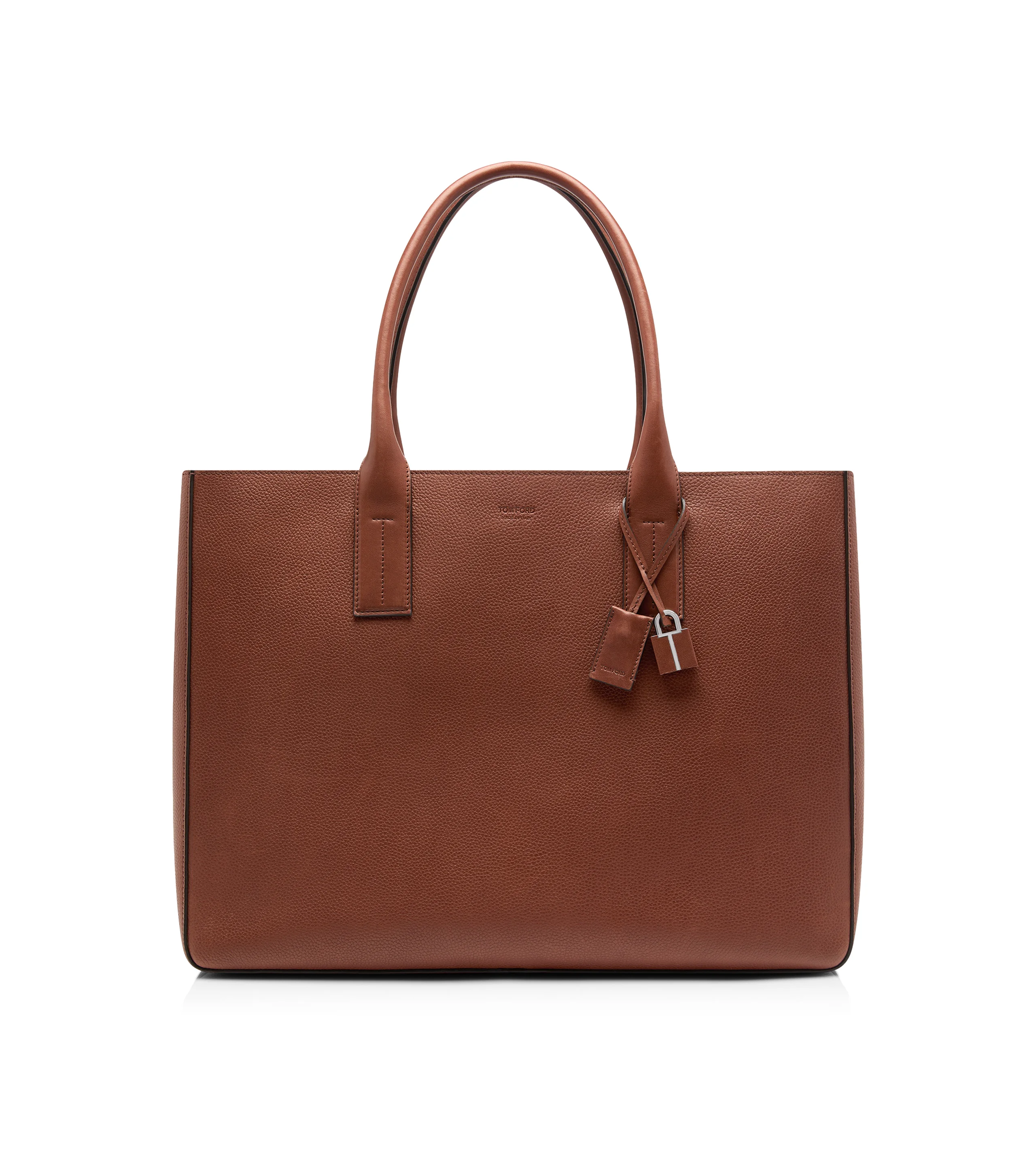 GRAIN LEATHER T-LINE EAST-WEST TOTE - 1