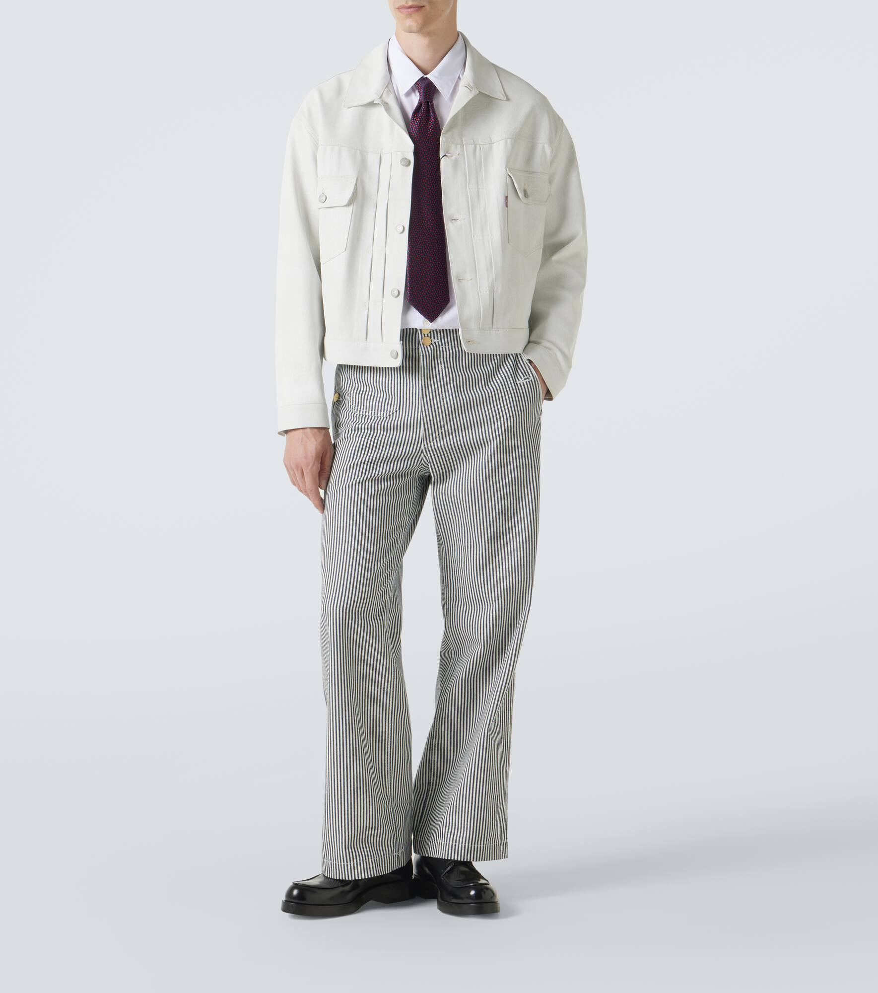 x Carhartt striped cotton straight pants - 2