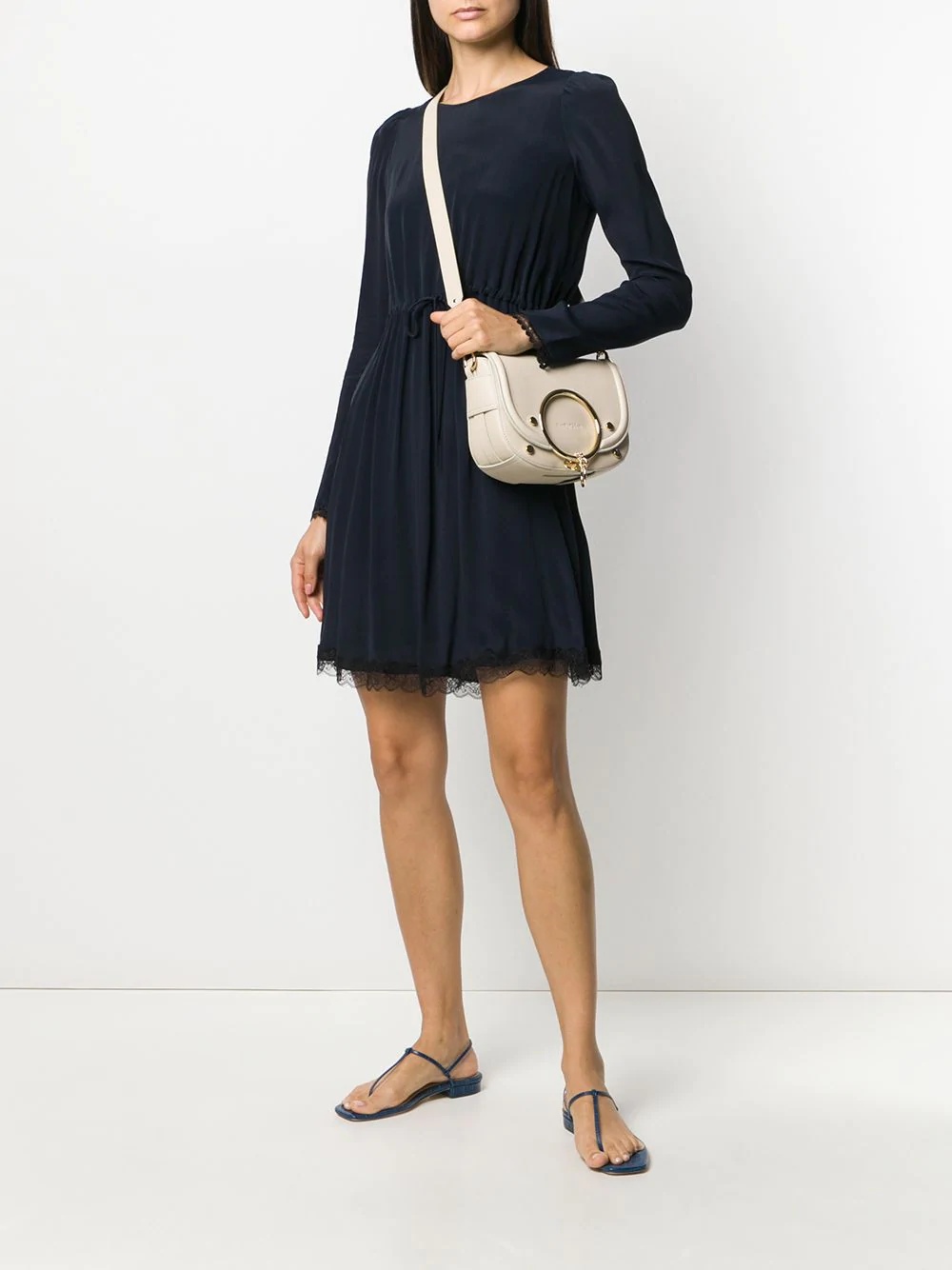 long-sleeve shift dress - 2