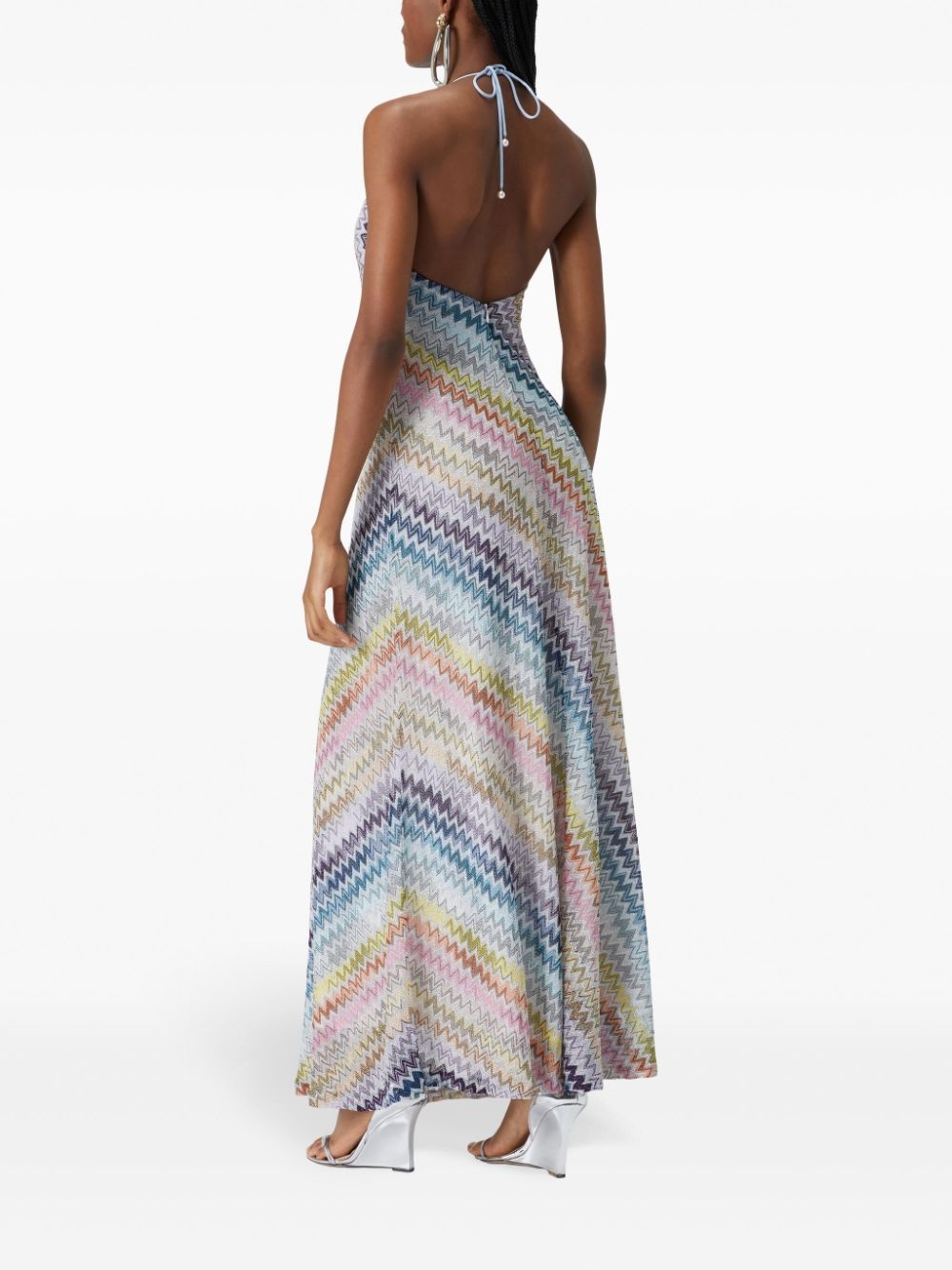 Zigzag-pattern maxi dress - 3