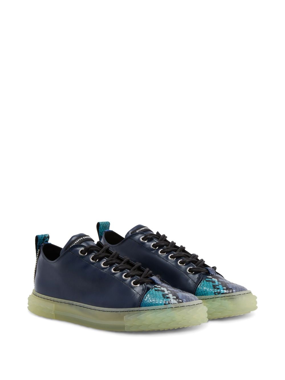 leather low-top sneakers - 2