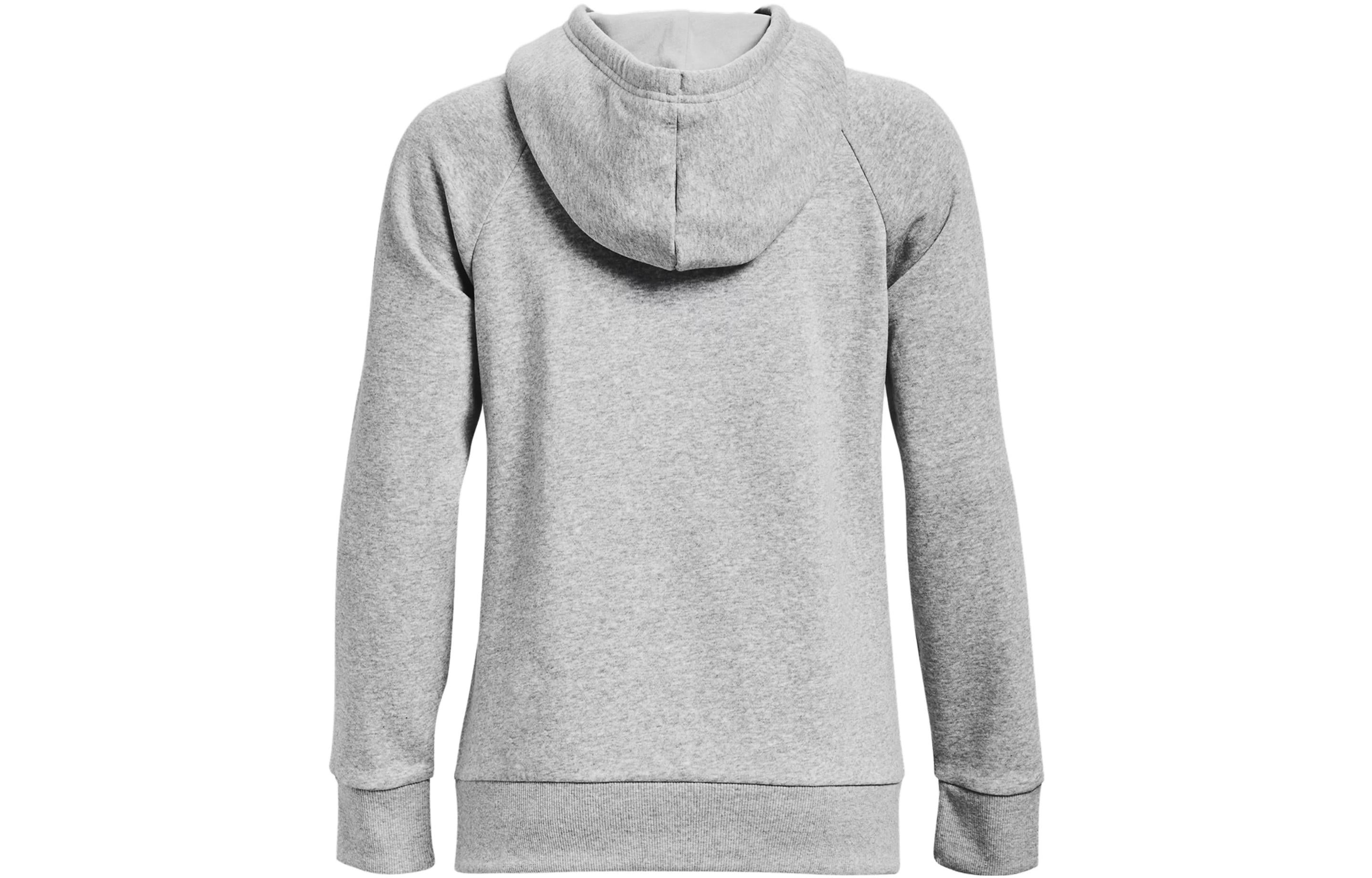(WMNS) Under Armour Rival Fleece Big Logo Hoodie 'Light Grey' 1379501-012 - 2